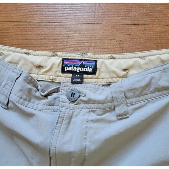 Vtg Y2k Patagonia Tonal Logo Plain Nylon Hiking Shorts Sz 34 Outdoors Gorp Tech - Picture 2 of 4